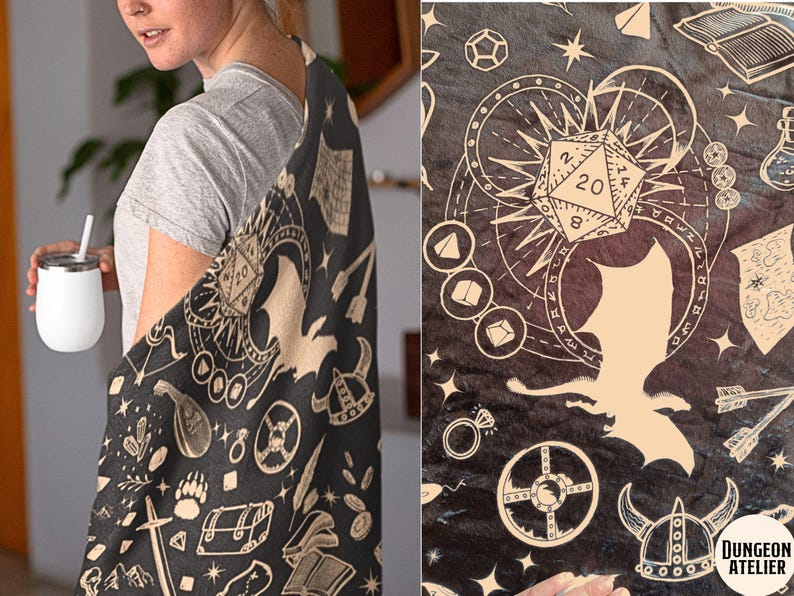 DND BLANKET, Dungeons and Dragons blanket