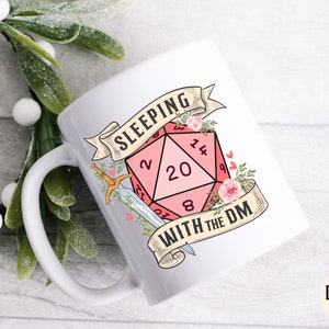 SLEEPING with the DUNGEON MASTER mug, sleeping with the dm, dnd mug, dnd mug funny, dnd valentines gift, dungeon master mug, dnd wife image 6