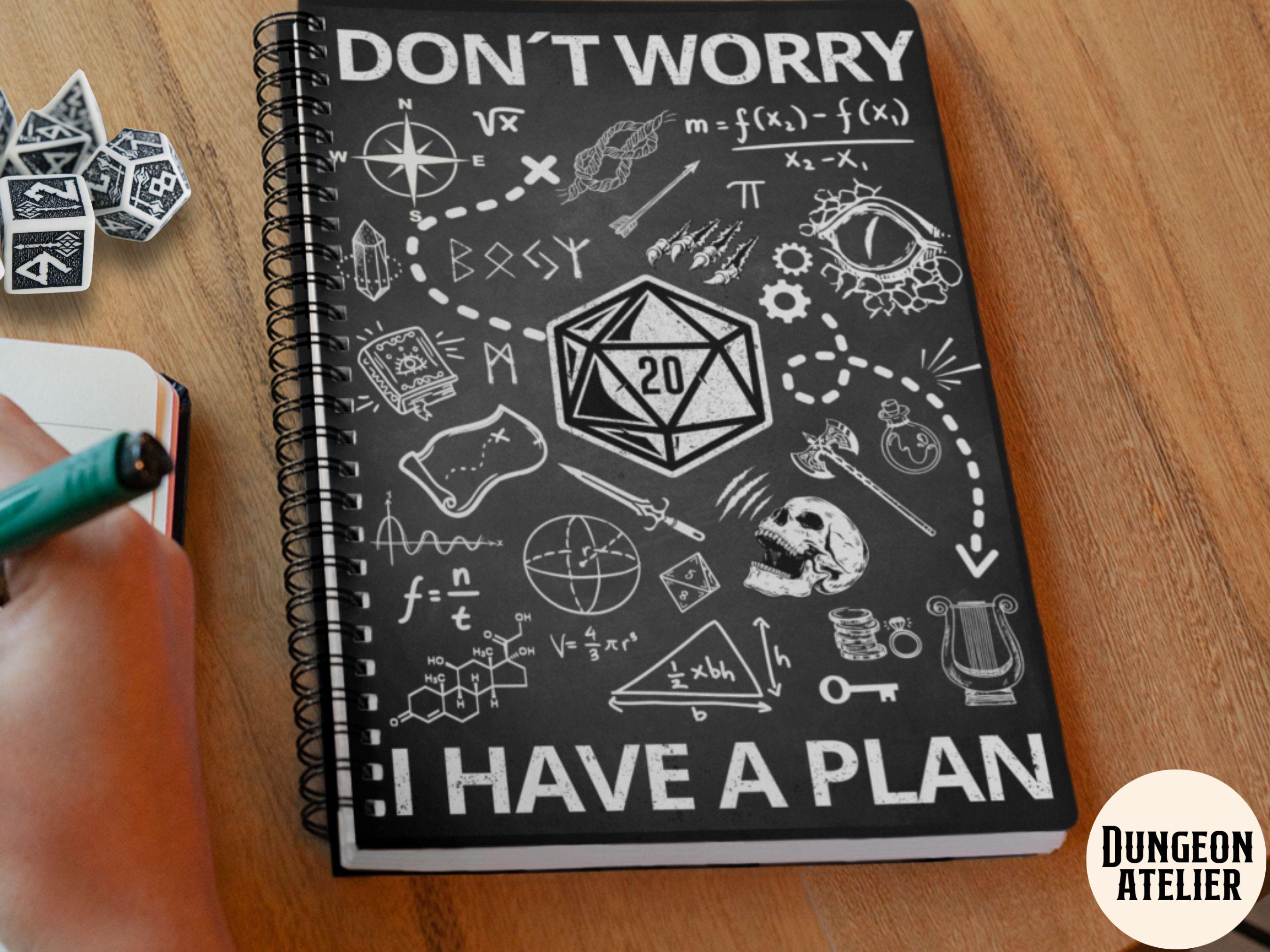 DND NOTEBOOK | Dont Worry I Have a Plan | Dungeon Master Notebook ...