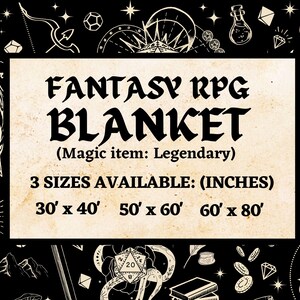 DND BLANKET, Dungeons and Dragons blanket