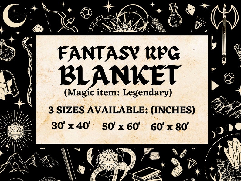 DND BLANKET, Dungeons and Dragons blanket