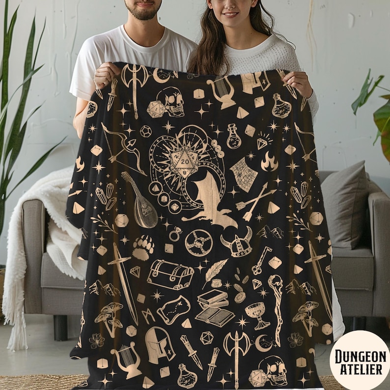 DND BLANKET, Dungeons and Dragons blanket