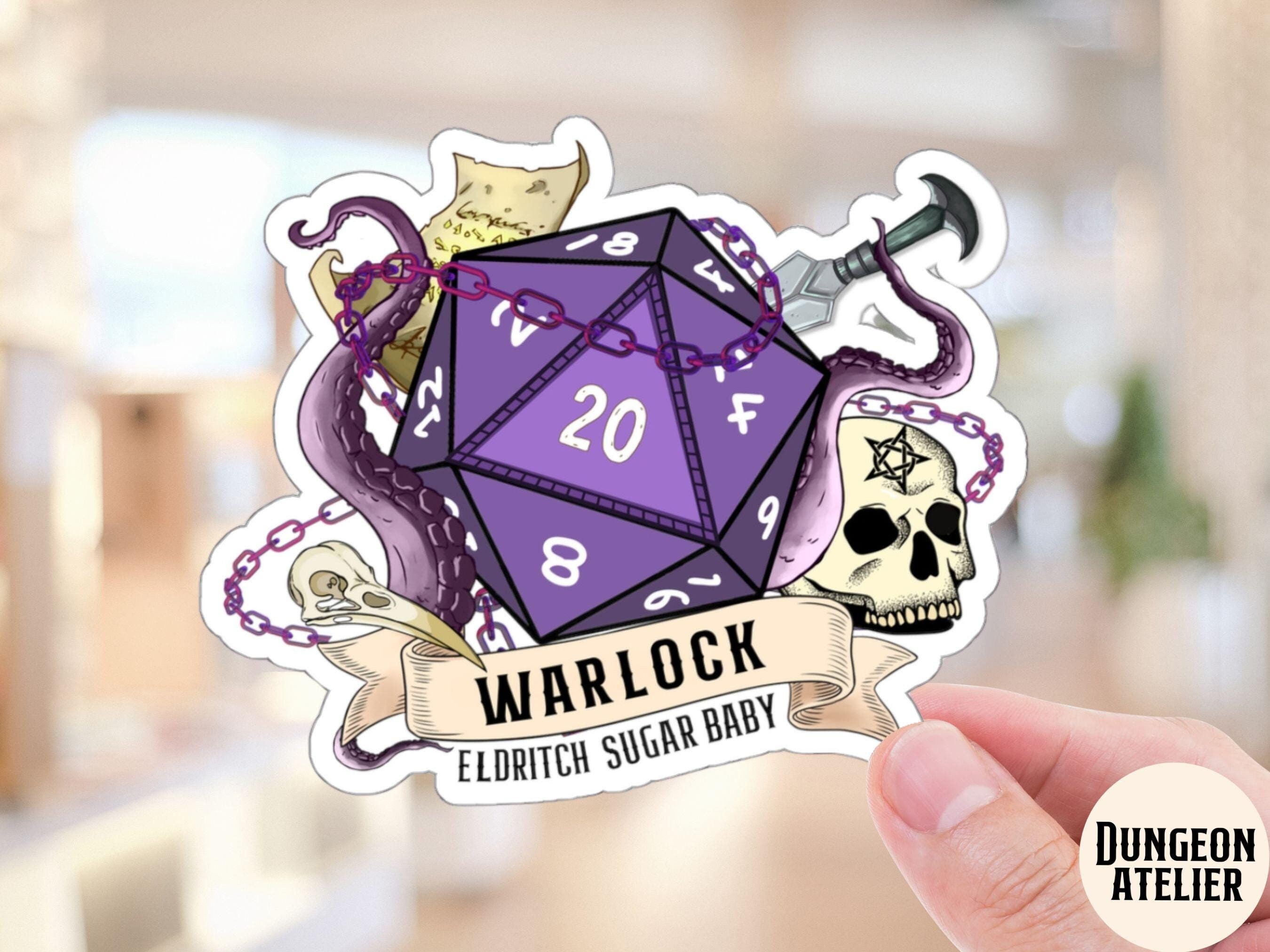 Warlock Sticker DND STICKER WARLOCK, Warlock Sticker, Eldritch Sugar Baby, Warlock Dice ...