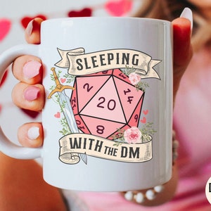 SLEEPING with the DUNGEON MASTER mug, sleeping with the dm, dnd mug, dnd mug funny, dnd valentines gift, dungeon master mug, dnd wife image 9