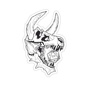 Adesivo DND, adesivo DRAGÃO, adesivo Dragon D20, dragão morto-vivo, adesivo crítico, adesivo Necromancer, adesivo Dungeons, dragão lich