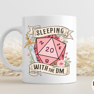 SLEEPING with the DUNGEON MASTER mug, sleeping with the dm, dnd mug, dnd mug funny, dnd valentines gift, dungeon master mug, dnd wife image 8