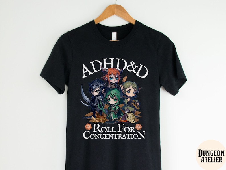 adhd dnd shirt, adhd&d