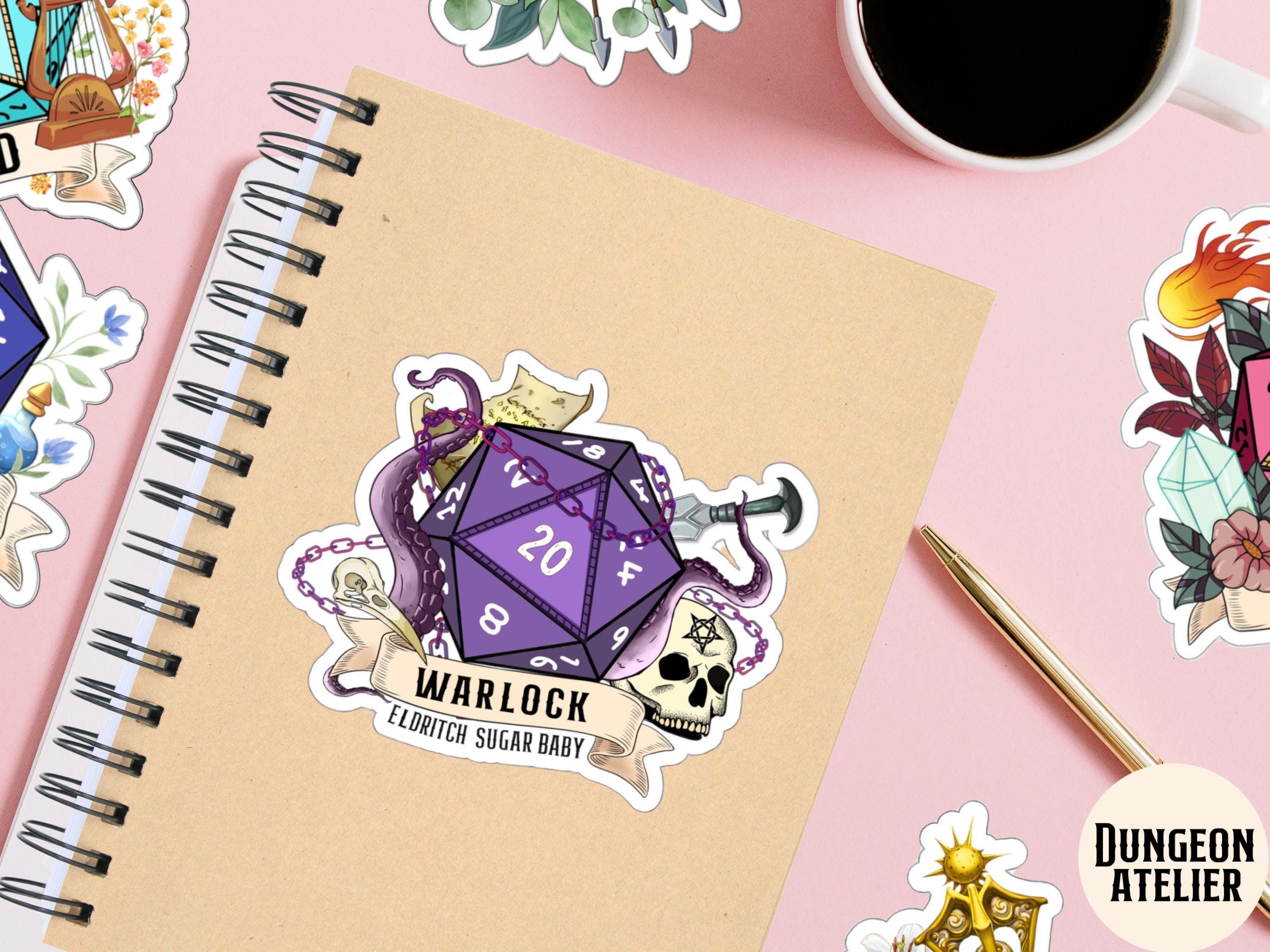 Warlock Sticker DND STICKER WARLOCK, Warlock Sticker, Eldritch Sugar Baby, Warlock Dice ...