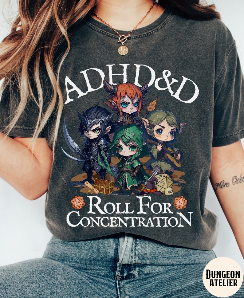 adhd shirt, dnd adhd shirt