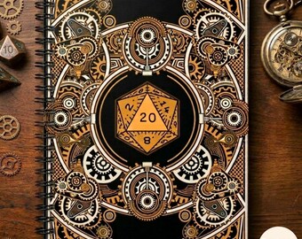Steampunk Artificer D&D Notebook: Gear Dice Journal