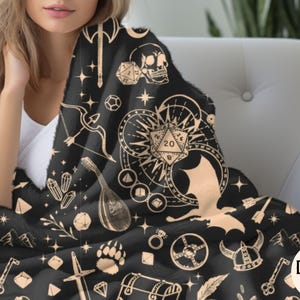 DND BLANKET, Dungeons and Dragons blanket