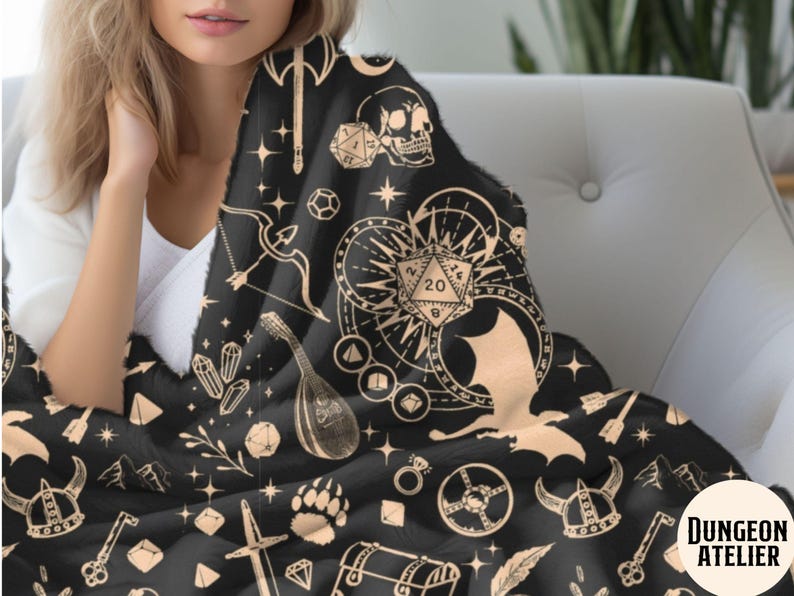 DND BLANKET, Dungeons and Dragons blanket