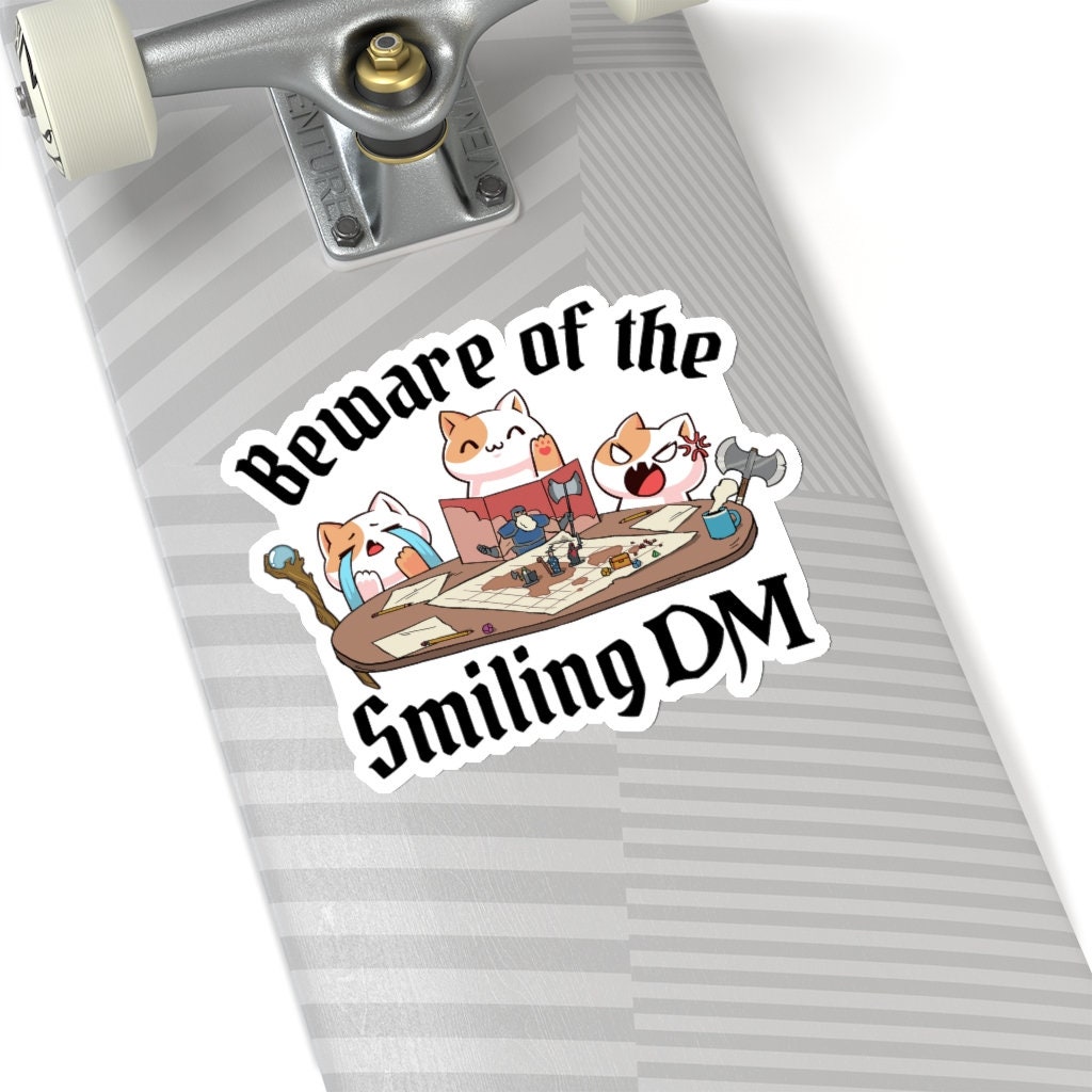 Dungeon Master Dnd Sticker Dm Sticker Cats Playing Dnd Etsy