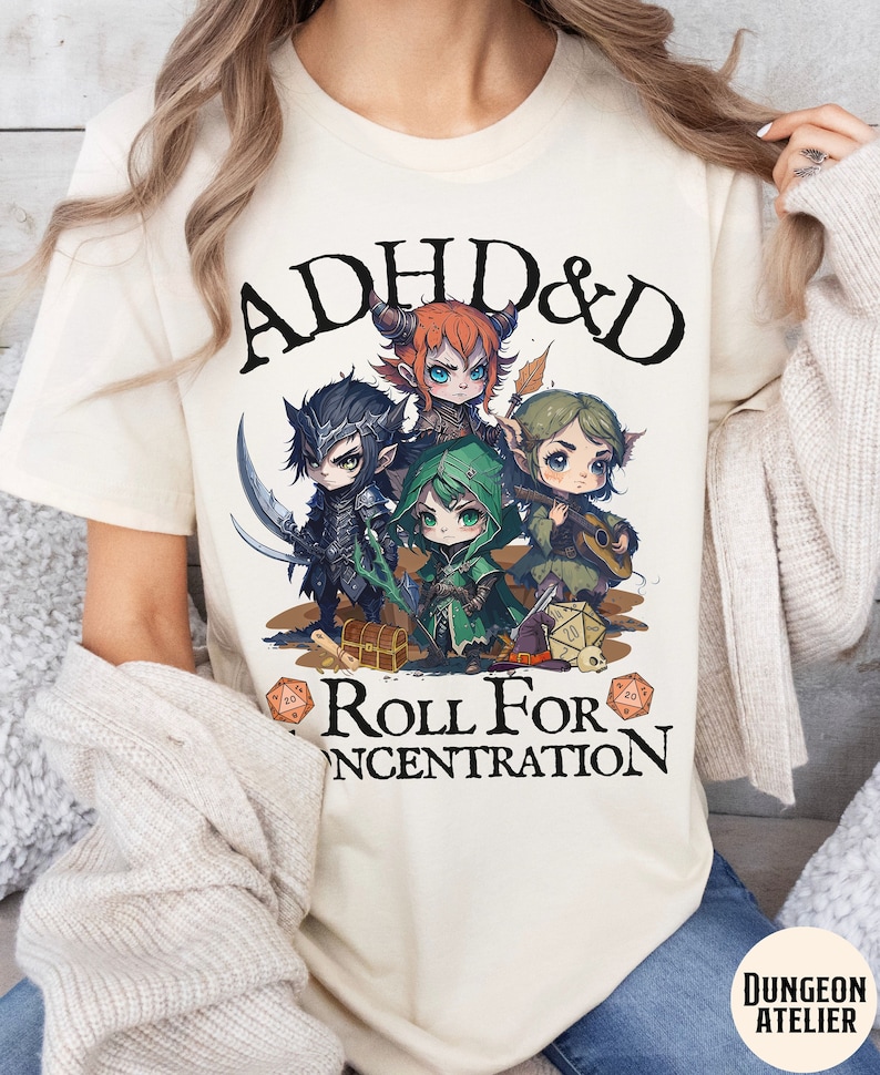 adhd dnd shirt, adhd&d
