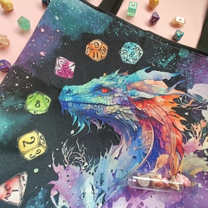 DND Tote bag, dnd bag, Dice tote bag for women, Bag of Holding, geeky tote bag for women, d20 tote bags, tabletop bag, Dragon tote, dnd dice