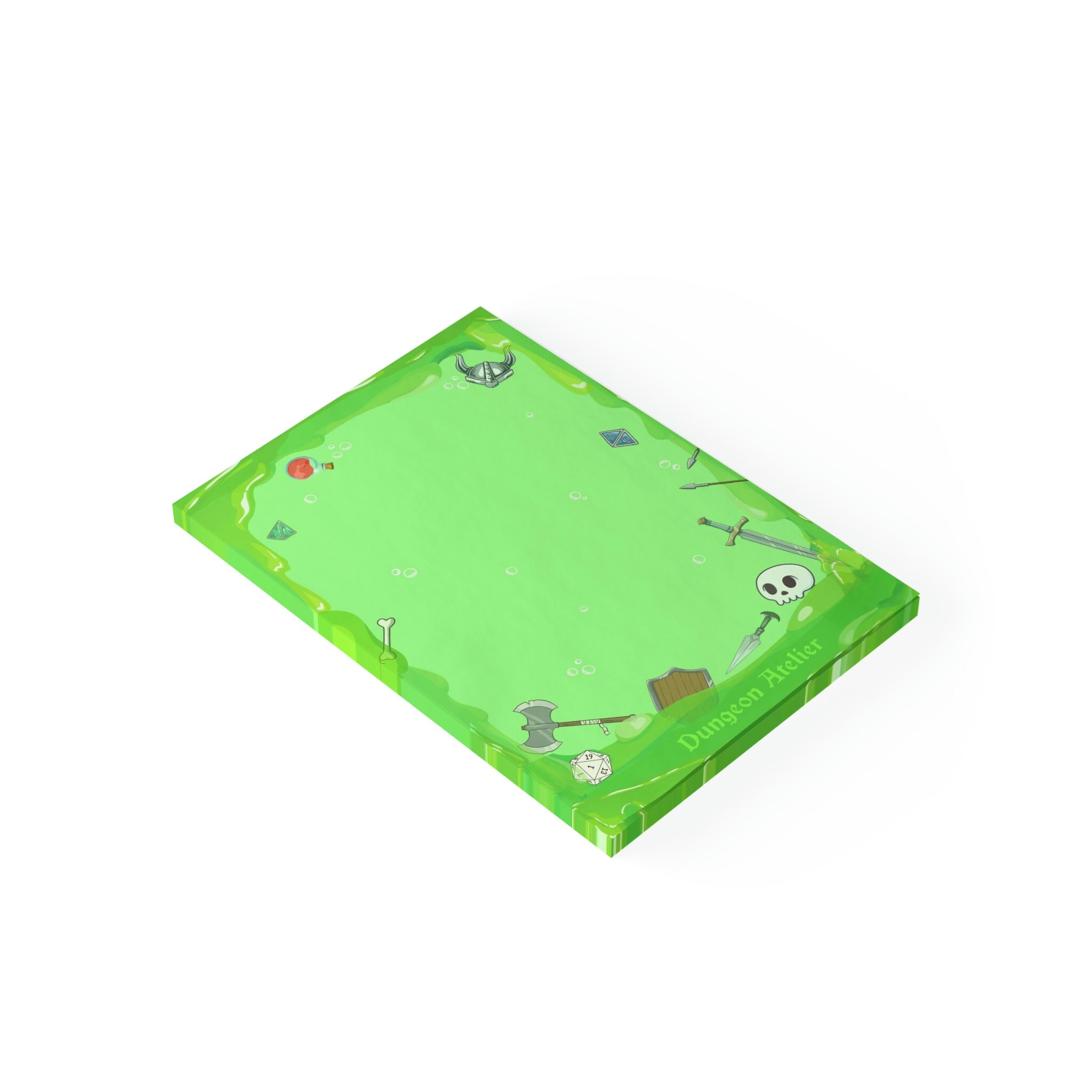 DND STATIONARY: GELATINOUS Cube, Dnd Sticky Notes, Green Gel Cube, Dnd ...