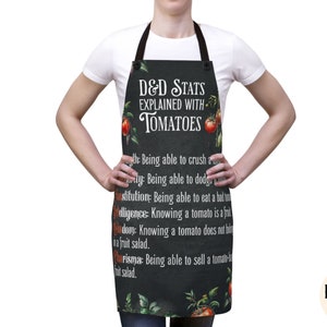 dnd apron, dnd kitchen gift