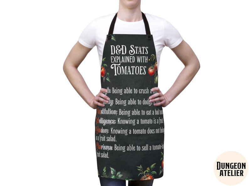 dnd apron, dnd kitchen gift