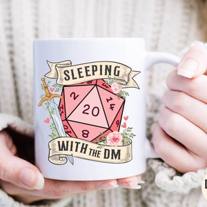 SLEEPING with the DUNGEON MASTER mug, sleeping with the dm, dnd mug, dnd mug funny, dnd valentines gift, dungeon master mug, dnd wife image 2