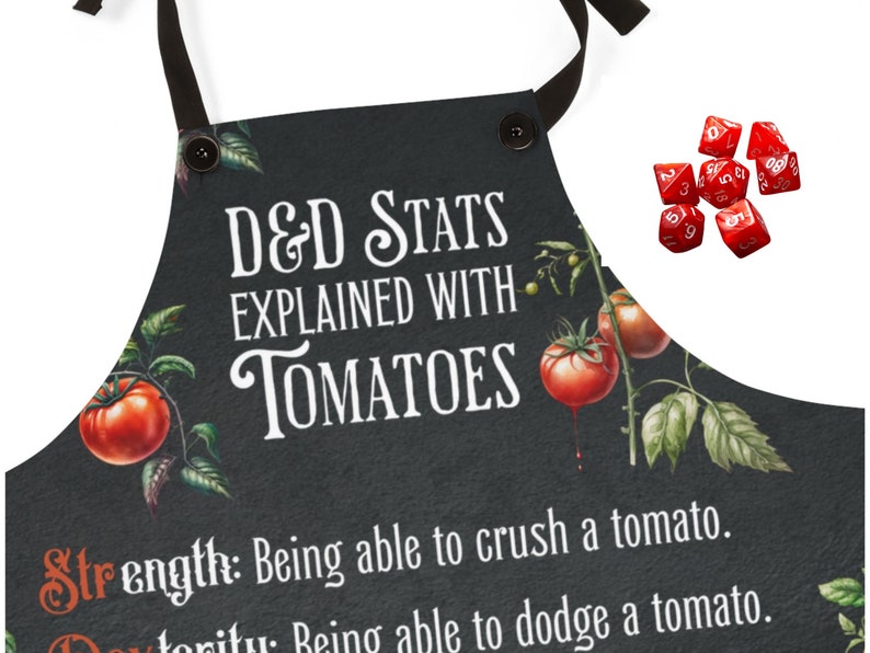 dnd apron, dungeons and dragons apron