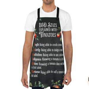 dnd apron, dnd kitchen gift