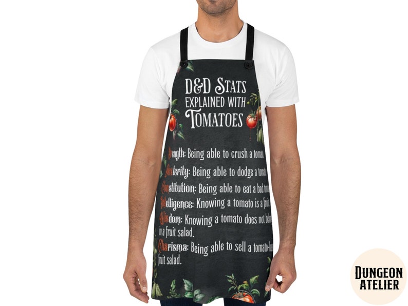 dnd apron, dnd kitchen gift