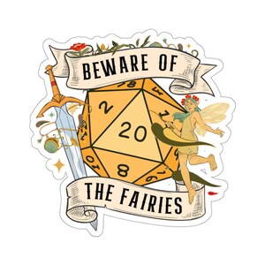 ADESIVO DE FADA DND: O selvagem além da luz de bruxa, carnaval de luz de bruxa, fada dnd, personagem feywild, cuidado com as fadas, transparente