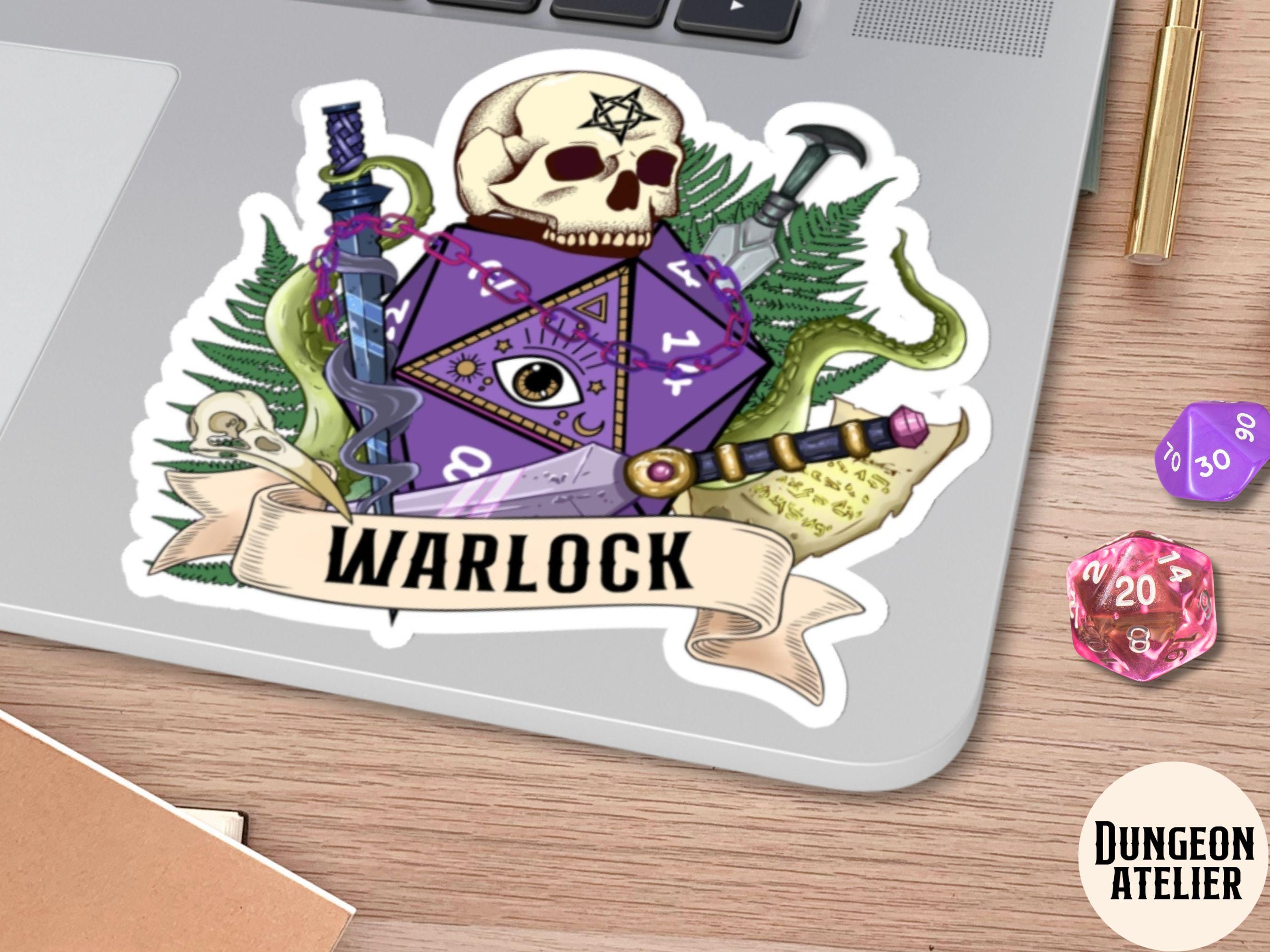 Warlock Sticker DND STICKER WARLOCK, Warlock Sticker, Warlock Dice, Eldritch Sticker ...
