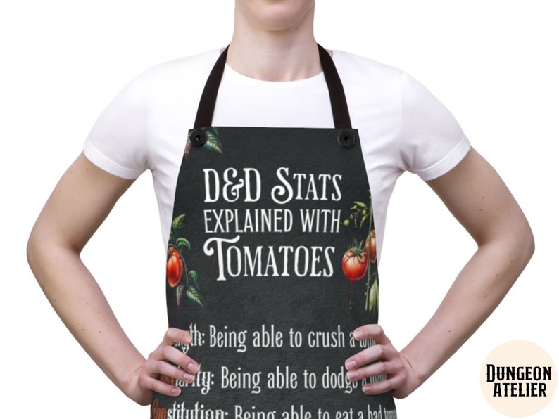 dnd apron, dnd kitchen gift