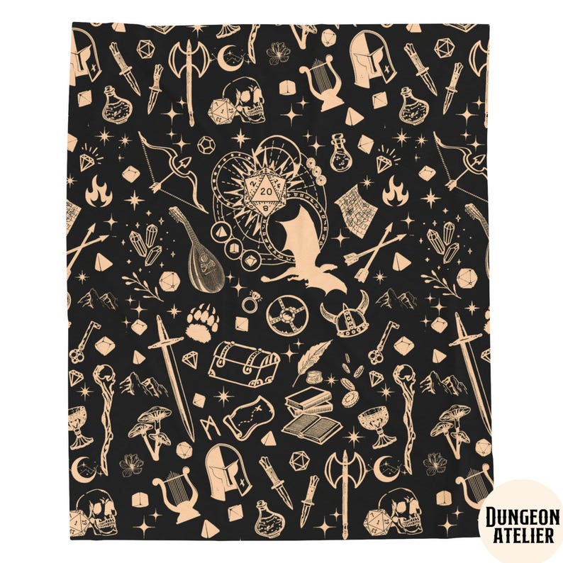 DND BLANKET, Dungeons and Dragons blanket