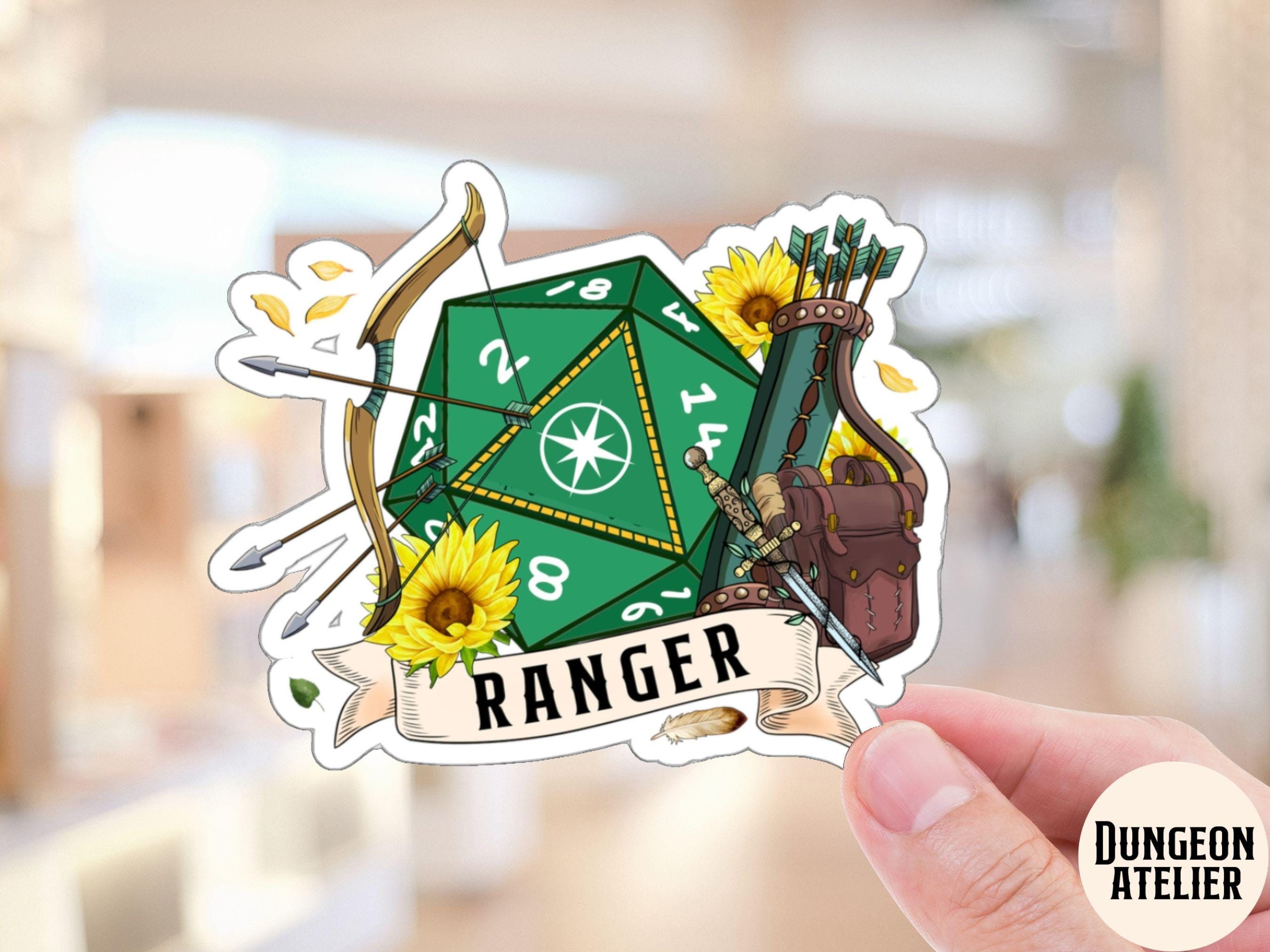DND RANGER Sticker, Dnd Class Sticker, Dnd Vinyl Sticker, Ranger ...