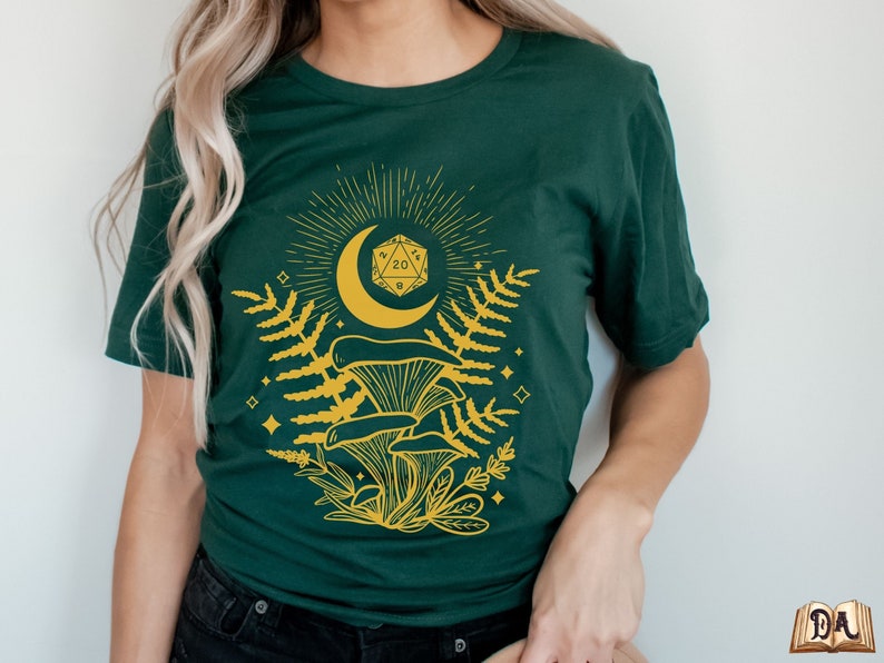 KOSZULKA DRUID, Kostki MUSHROOM, Dnd druid, kostki dnd nature, Kostki Druida, Dzicz poza Witchlight, Kostki Leśne, Koszulka Feywild, Kostki Grzybów.