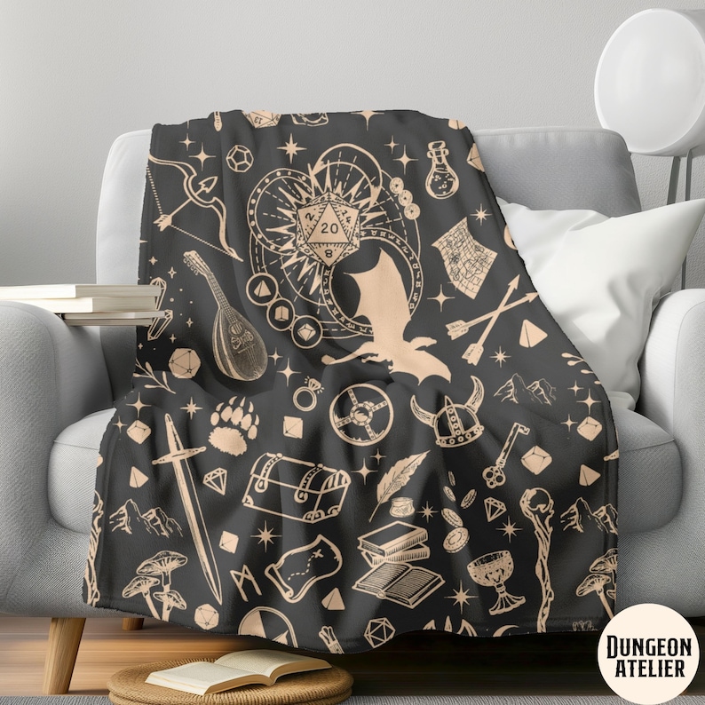DND BLANKET, Dungeons and Dragons blanket
