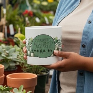 Introverted But Willing to Talk Plants Ceramic Cache Pot