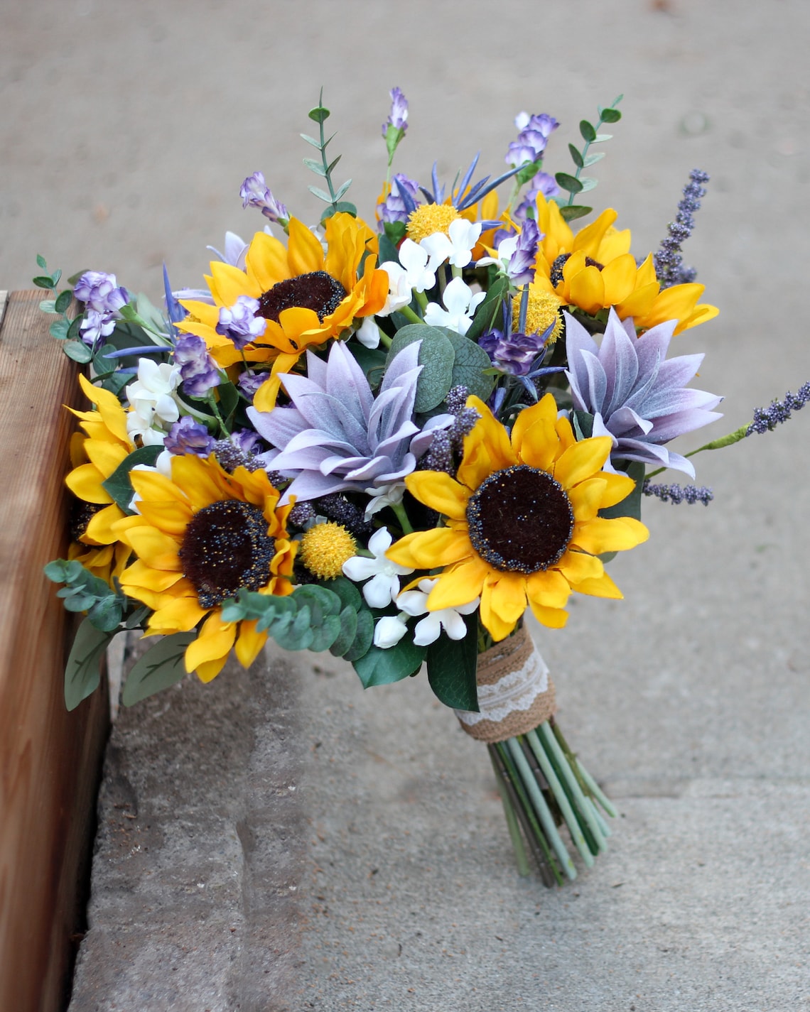 Country Wedding Bouquet for Bride Artificial Wedding Flowers Etsy