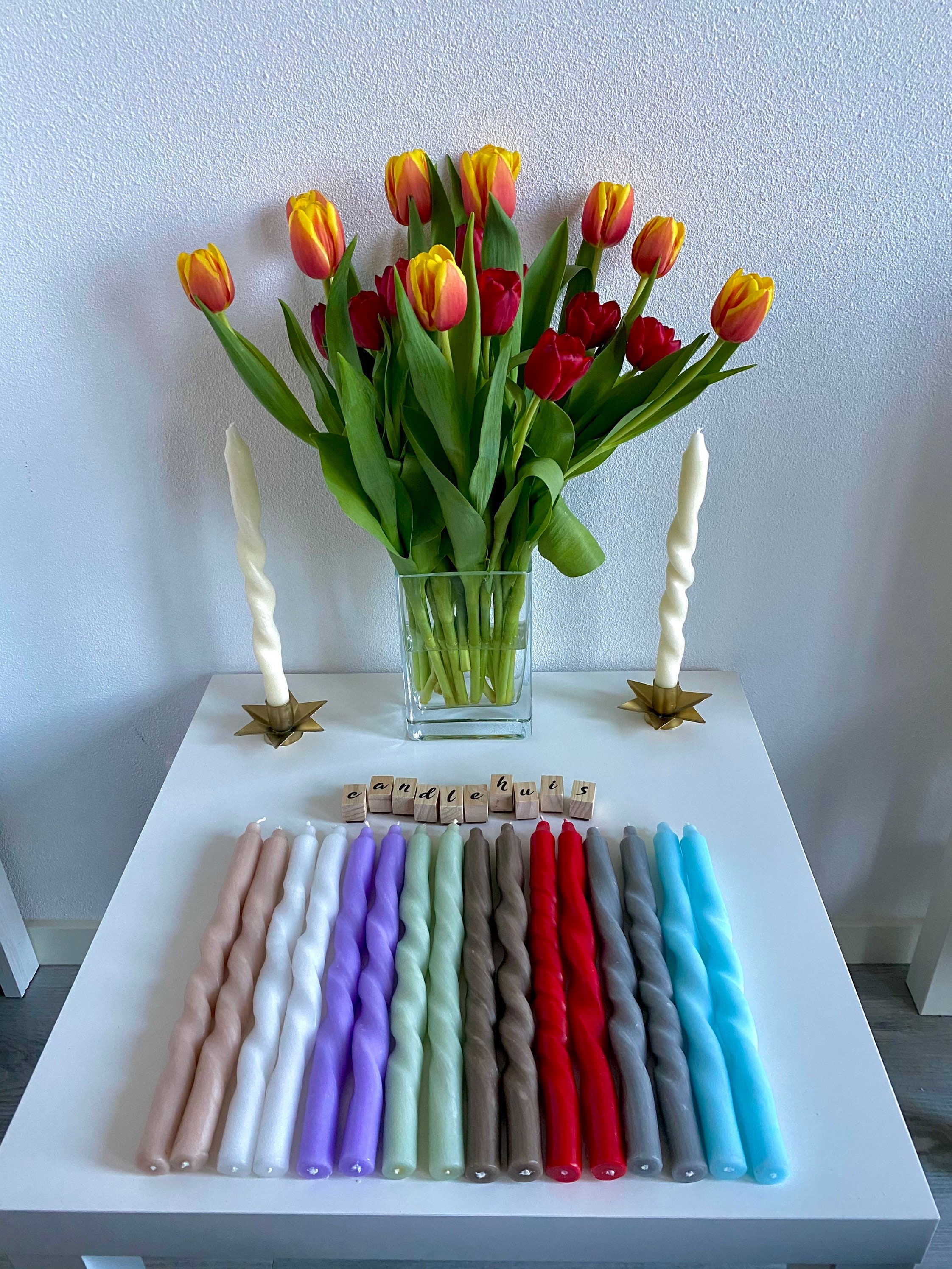 Homemade Twisted Swirl Candle 28 cm Etsy