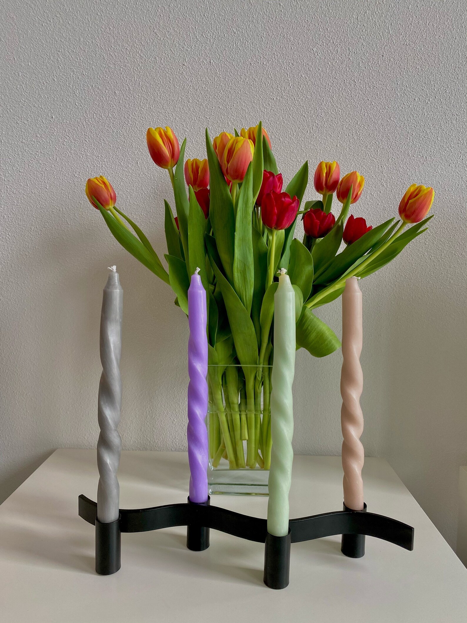 Homemade Twisted Swirl Candle 28 cm Etsy