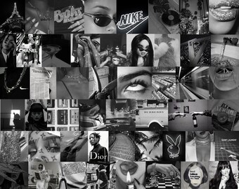 Collage Kit Black And White Etsy