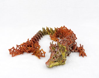 Dragón araña articulado impreso en 3D: decoración de escritorio antiestrés para Halloween