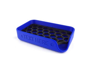 Personalized Draining Soap Dish / Sponge Holder  - 3D Printed - for Bathroom/Kitchen