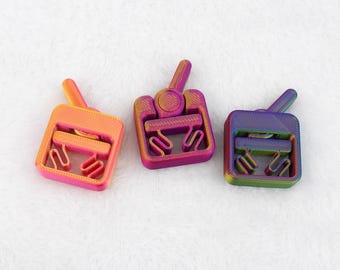 Juguete antiestrés de bolsillo con clicker impreso en 3D