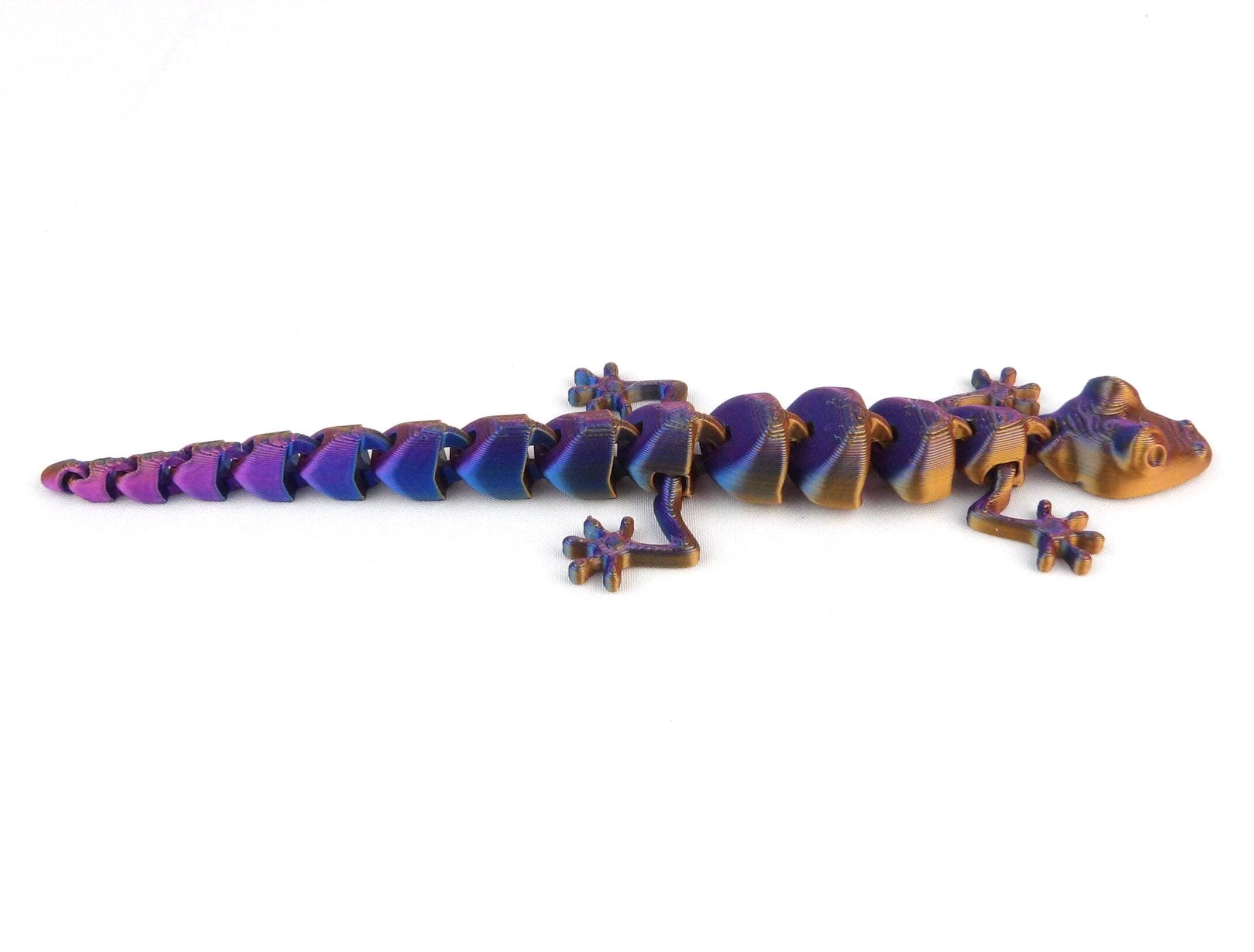 3D Printed Articulated Lizard - Spotted & Custom Color Options ...