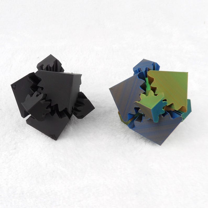 3D Printed Gear Cube - Stress Relief and Fidget Toy - Etsy