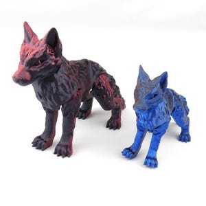 Articulated Wolf | 3D printed Articulating Flexi | Stress Relief | Personalized Gift