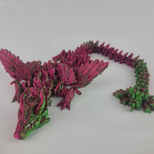 Articulating Winged Lunar Dragon - 3d printed - Multicolor!