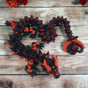 Valentines Dark Heart Dragon Articulated and 3d printed - Multicolor!