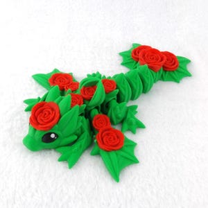 Valentines Tiny Rose Dragon Articulated and 3d printed - Multicolor!