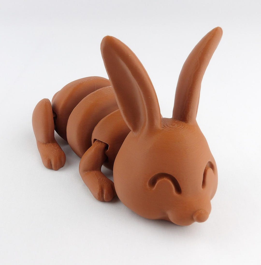 Articulated Bunny Rabbit - 3D Printed Fidget Desk Toy - Articulating ...
