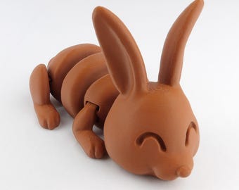 Articulated Bunny Rabbit - 3D Printed Fidget Desk Toy - Articulating Desk Buddy