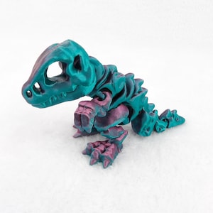 Skeleton T-Rex | 3D Printed Articulated Dinosaur | Poseable T-Rex Fossil Toy | Dino Fidget | Jurassic Desk Decor | Dinosaur Gift Idea